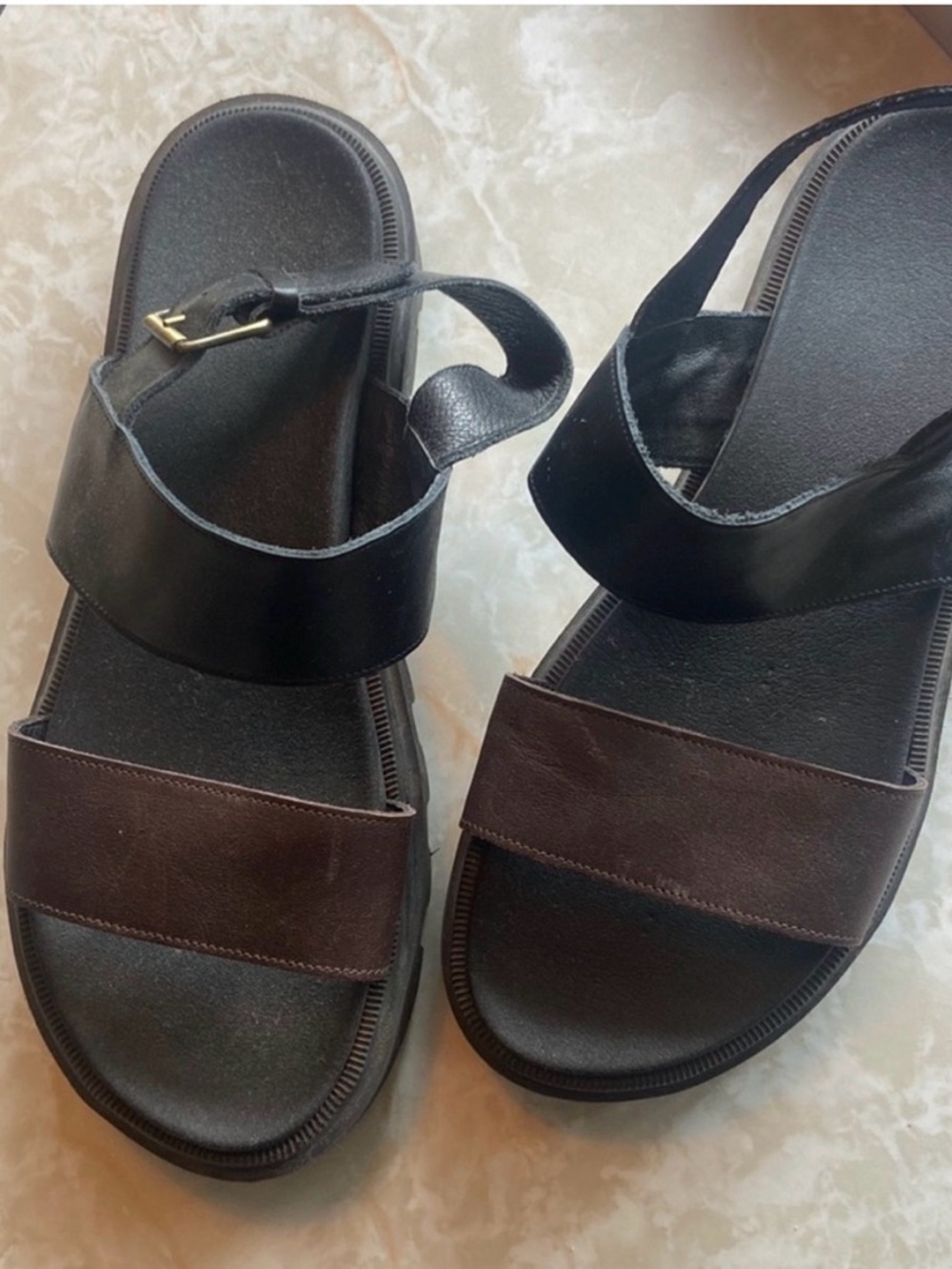 Sister x soeur Brown and Black Sandals
